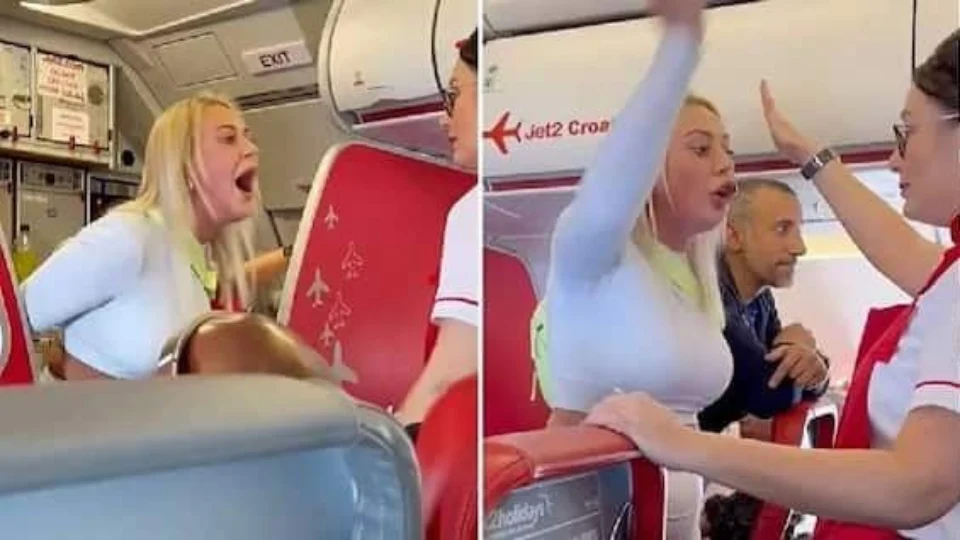 Mulher é expulsa de avião por se irritar com bebês e agredir tripulação; veja vídeo