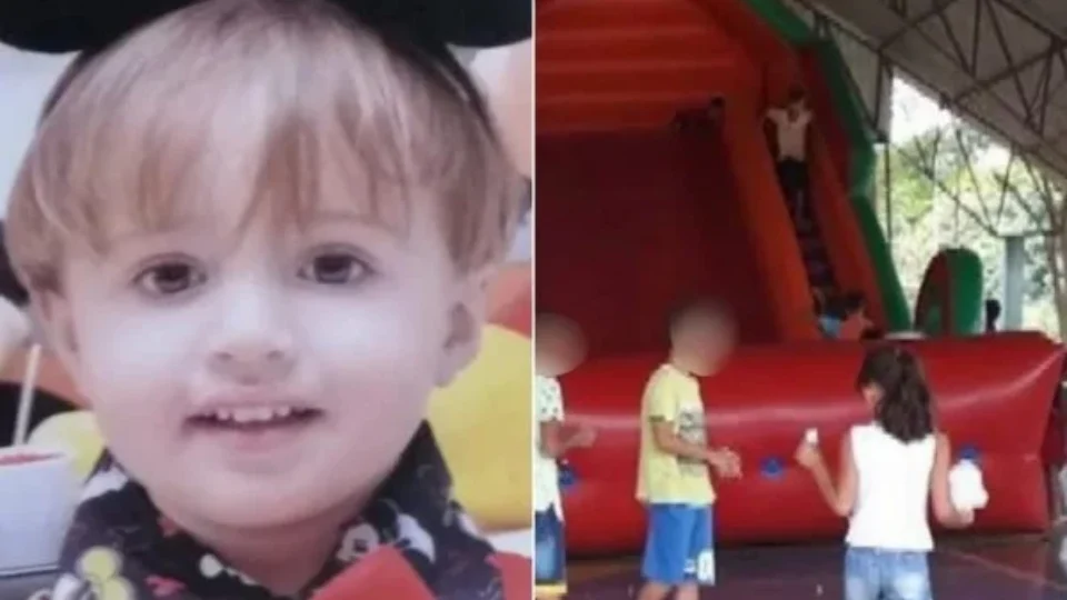 Criança de 4 anos passa por cirurgia na cabeça após cair de brinquedo inflável