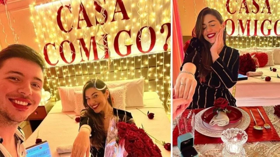 Vivian Amorim é pedida em noivado pelo publicitário Léo