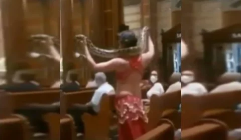 VEJA VÍDEO: peça da Paixão de Cristo com dança sensual e cobra gera polêmica