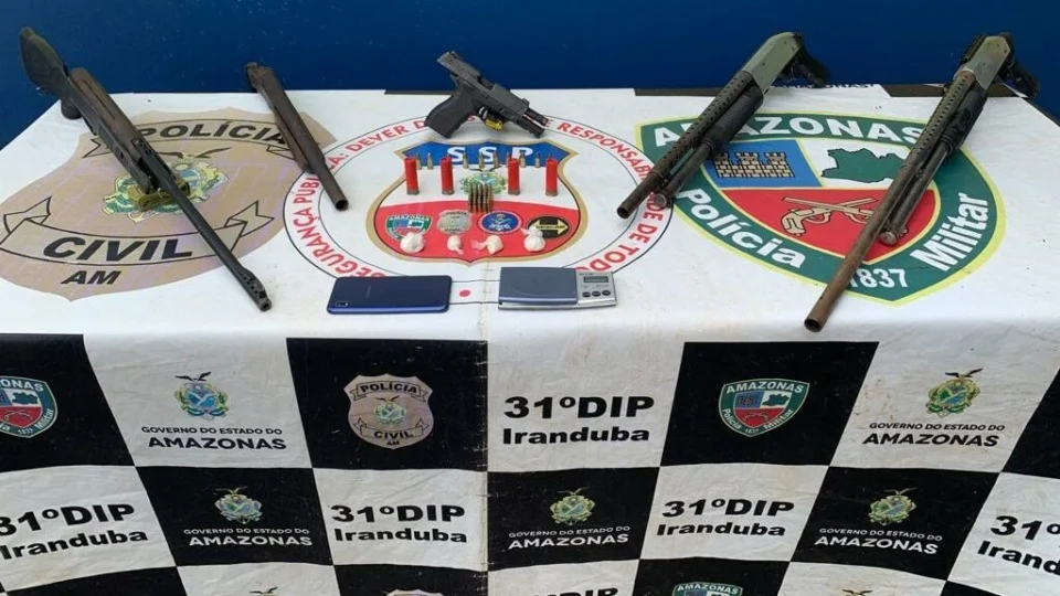 Grupo é preso com armas e drogas na operação Cidade Mais Segura em Iranduba