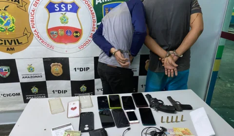 Trio de assaltantes tenta fugir mas acaba preso em avenida de Manaus