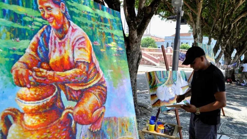 ‘Pintura ao vivo no Largo’ está de volta após dois anos sem ser realizado
