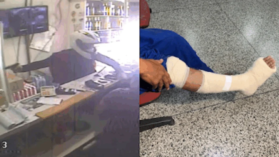 Pânico: câmeras registram assalto em distribuidora￼