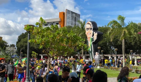 Concentração na Praça da Saudade para a ‘Marcha Para Jesus’, com participação de Bolsonaro