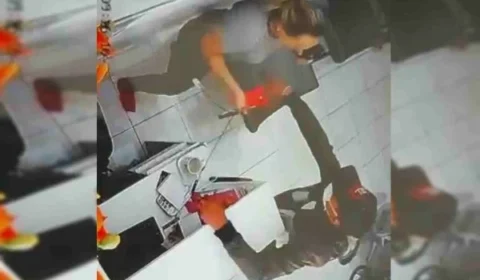 VEJA VÍDEO: Ladrão ataca mulher em salão de beleza e rouba celular