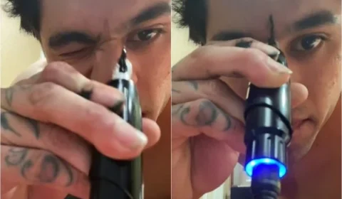 Bêbado, rapaz faz tatuagem na testa e compartilha vídeo no TikTok