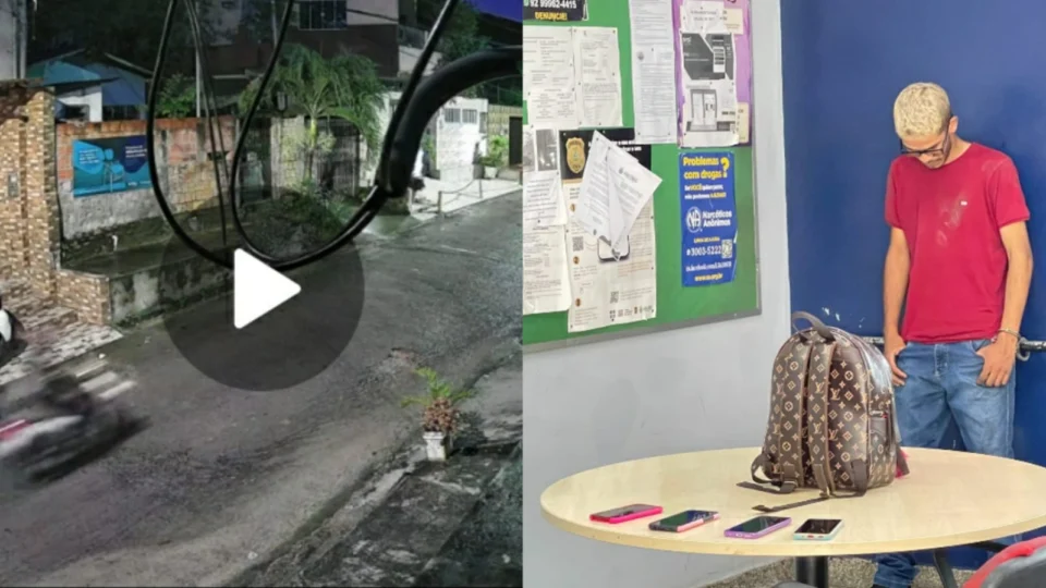 VEJA VÍDEO: assaltante é preso após realizar arrastões em Manaus