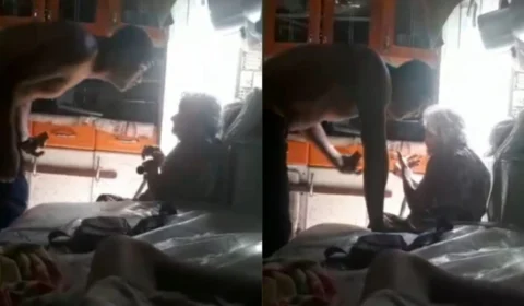 VEJA VÍDEO: idosa de 94 anos é agredida pelo próprio neto usuário de drogas