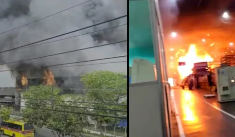 VEJA VÍDEO: fábrica de embalagens no bairro Armando Mendes pega fogo