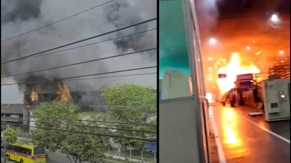 VEJA VÍDEO: fábrica de embalagens no bairro Armando Mendes pega fogo