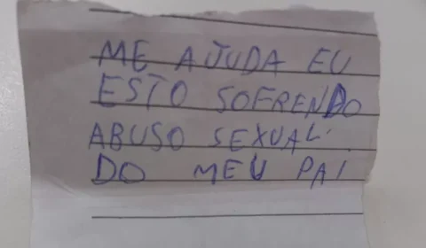 Menina que pediu ajuda em bilhete sofria abusos desde o início deste ano