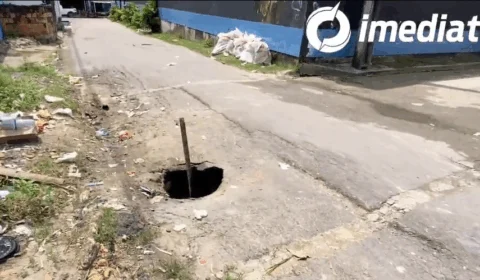 População pede para Águas de Manaus resolver problema de rompimento de tubulação