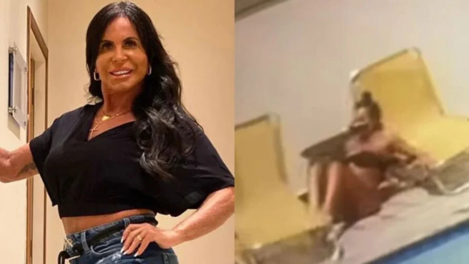 VEJA VÍDEO: Gretchen leva maior tombo à beira da piscina