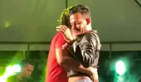 Palco desaba durante evento junino