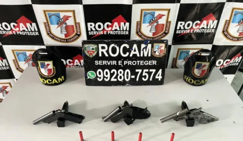 Homens são apreendidos por porte ilegal de arma de fogo na zona Sul de Manaus