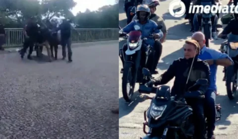 VEJA VÍDEO: homem é preso com uma faca na motociata de Bolsonaro em Manaus
