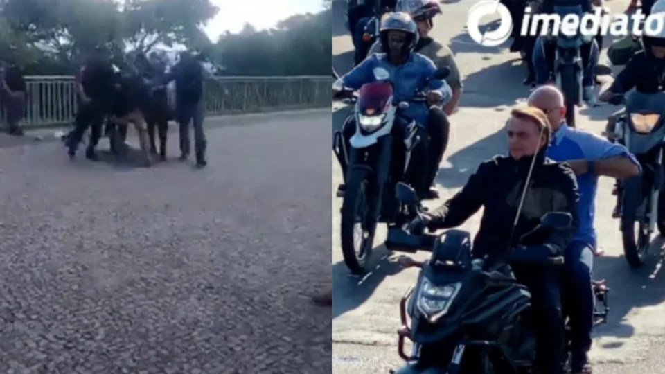 VEJA VÍDEO: homem é preso com uma faca na motociata de Bolsonaro em Manaus