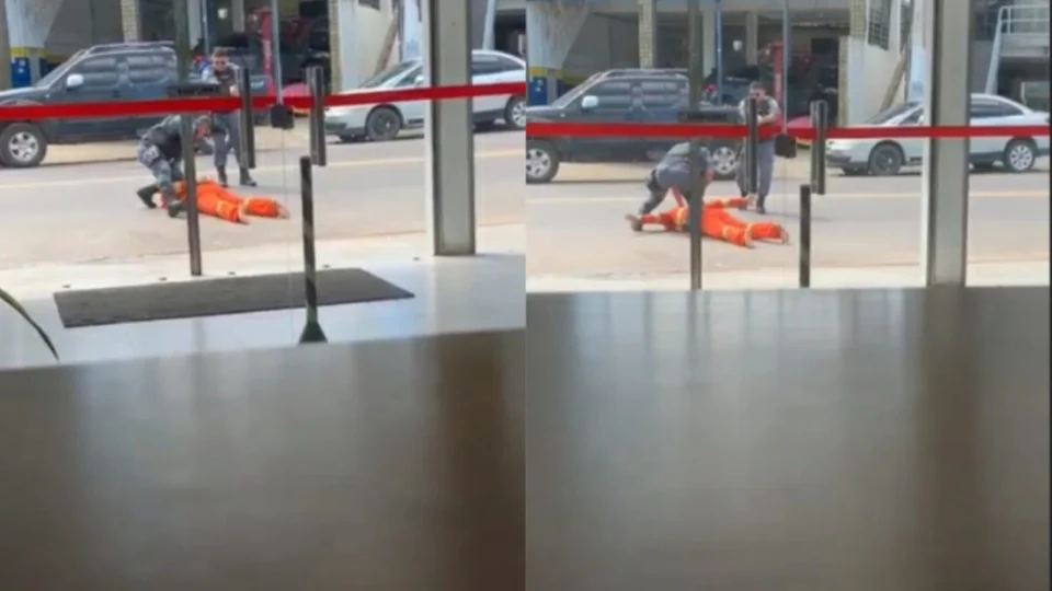 VEJA VÍDEO: homem com roupa de gari é preso realizando assalto em Manaus