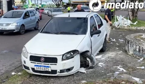 Mulher perde o controle e atropela duas pessoas no Cidade Nova
