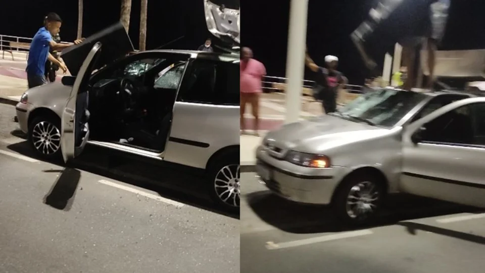 VEJA VÍDEO: Motorista sem CNH destrói o próprio carro após ser parado por blitz