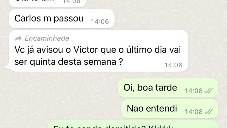 Médico descobre demissão por WhatsApp e situação viraliza