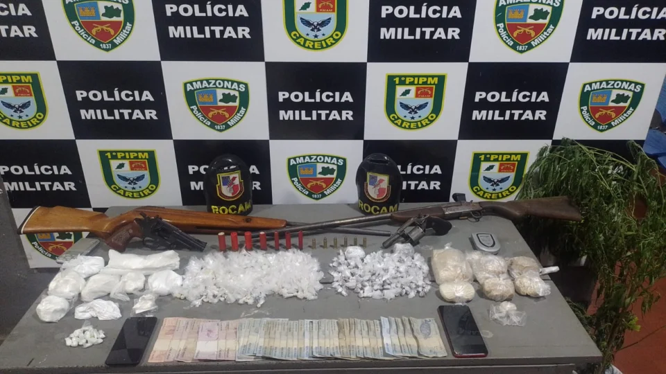 ‘Narizinho’ e ‘Dona Graça’ são presos com drogas e armas na zona rural