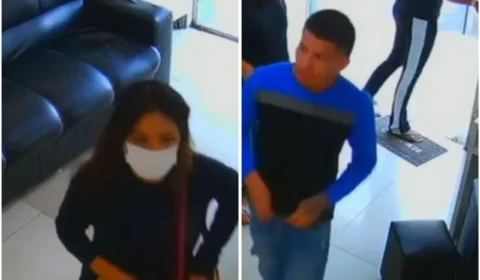 VEJA VÍDEO: mulher e dois homens fazem a limpa em centro de estética em Manaus