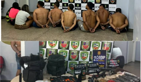 Operação prende 9 pessoas e apreeende armas e granadas no bairro Colônia Antônio Aleixo