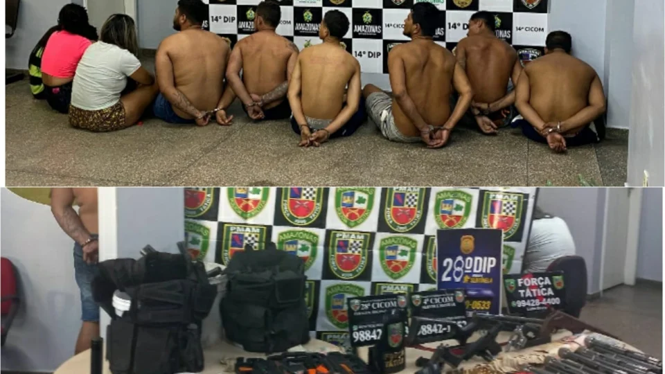 Operação prende 9 pessoas e apreeende armas e granadas no bairro Colônia Antônio Aleixo