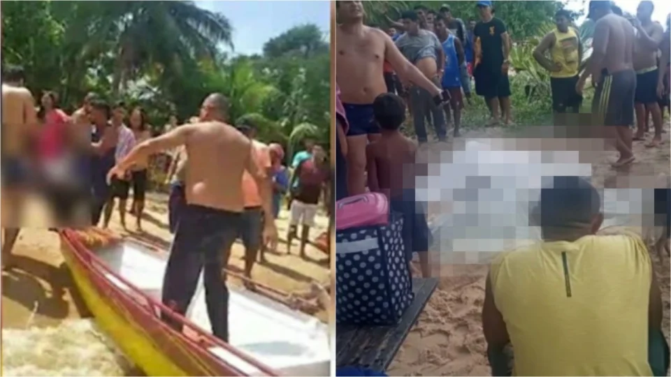 Embarcação afunda e deixa vários mortos; Corpo de Bombeiros continuam buscas