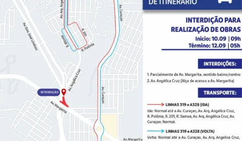 Prefeitura de Manaus interdita um trecho da alça de acesso da avenida Margarita para execução de obra