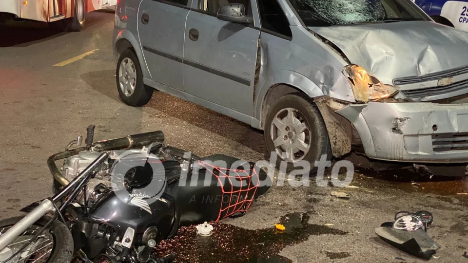 Homem fica ferido após ser atropelado na zona Norte