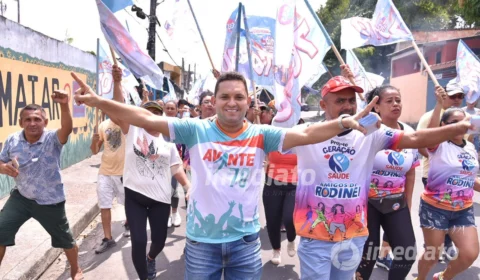 Candidato a deputado estadual Rodinei Ramos realiza caminhada no Nossa Senhora das Graças
