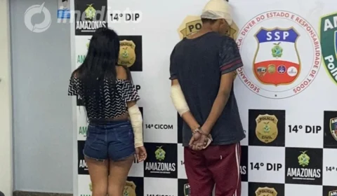 Casal do crime é preso com moto roubada na Grande Circular