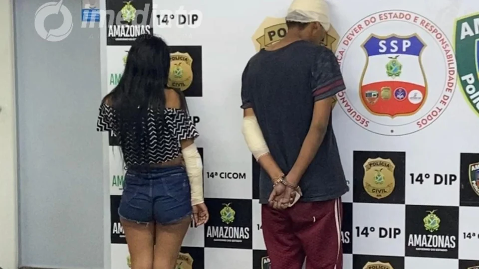 Casal do crime é preso com moto roubada na Grande Circular