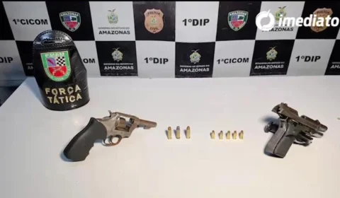 Homem é preso com duas armas no Centro de Manaus