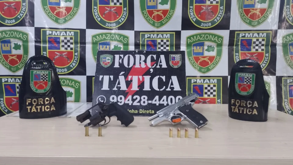 Polícia apreende armas e munições na zona norte de Manaus