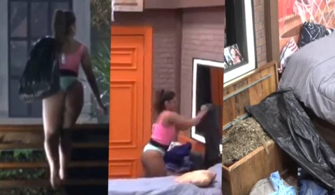 VÍDEO: Ingrid surta e joga saco de fezes nas roupas de Vini em A Fazenda 14