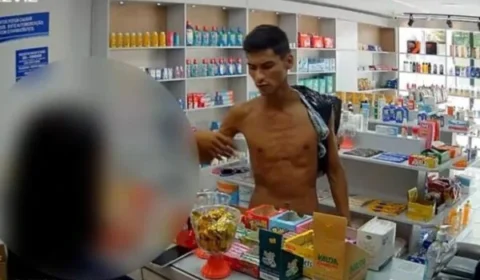 Vídeo: Homem assalta farmácia em Manaus e ainda agradece: “Obrigado”