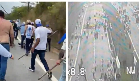 VÍDEO: Quatro baleados são internados após briga de organizadas de Cruzeiro e Palmeiras