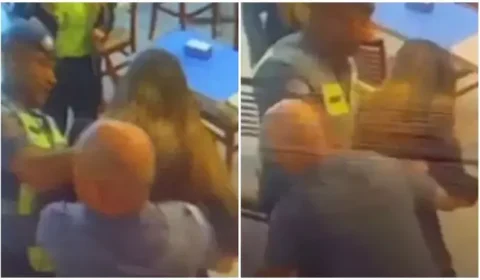 Vídeo: PMs salvam mulher que se engasgou em restaurante