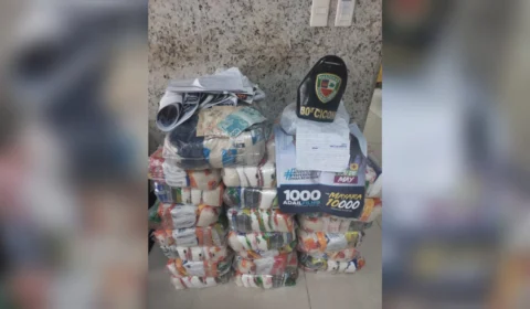 Casal é apreendido com cestas básicas, dinheiro e material de campanha na zona Leste