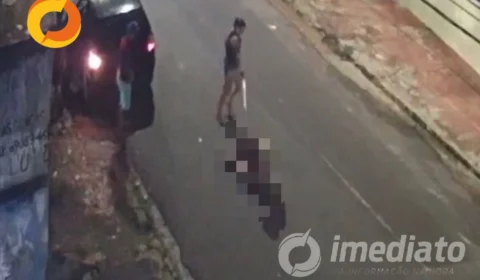 Veja o momento em que mulher, membro de facção, atira em homem no Boulevard