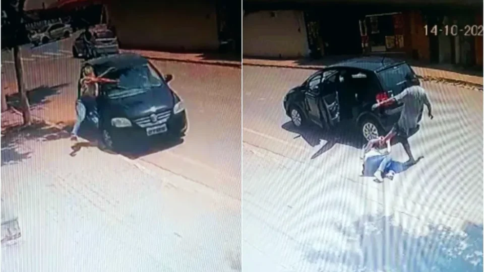 Mulher é atropelada e agredida pelo ex-companheiro