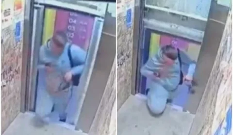 Homem quase tem a cabeça arrancada após falha em elevador