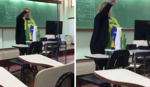 Professora é gravada fazendo saudação nazista em sala de aula