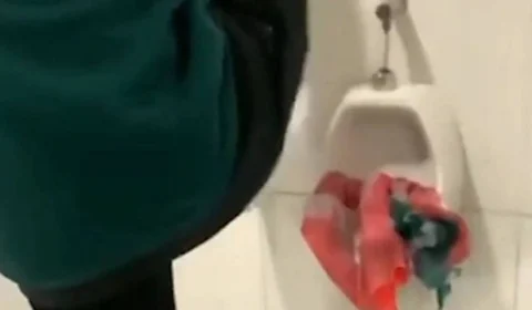 Aluno é suspenso após urinar na bandeira do PT dentro da escola
