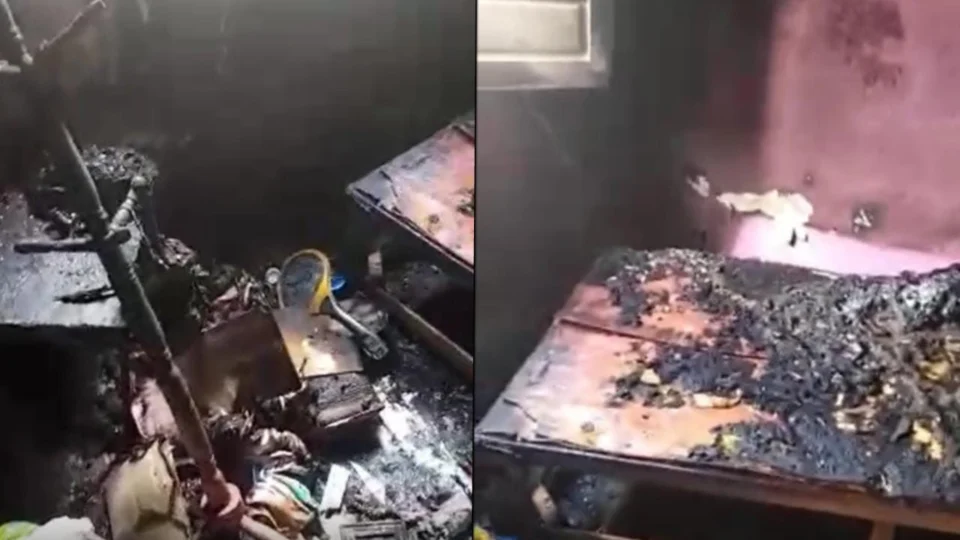 Incêndio deixa criança com 75% do corpo queimado e residência destruída