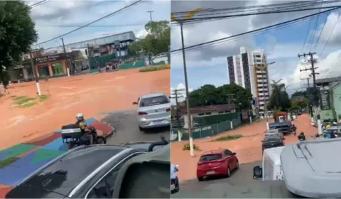 Adutora rompe e deixa bairros sem água em Manaus